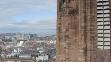 Drone Shot Orbiting Liverpool Cathedral 11