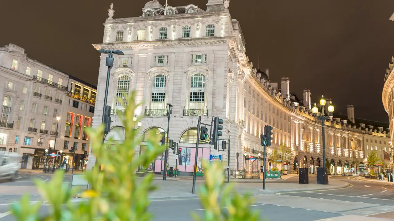 Night time lapse in Piccadilly Circus London