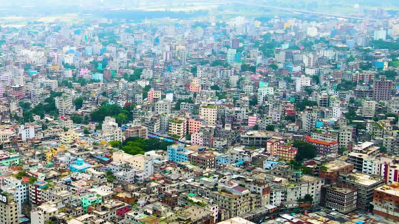 Aerial view of Dhaka city Bangladesh