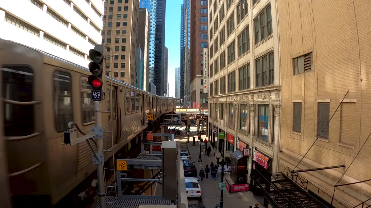 Elevated Subway Downtown Heart Of Urban City Center