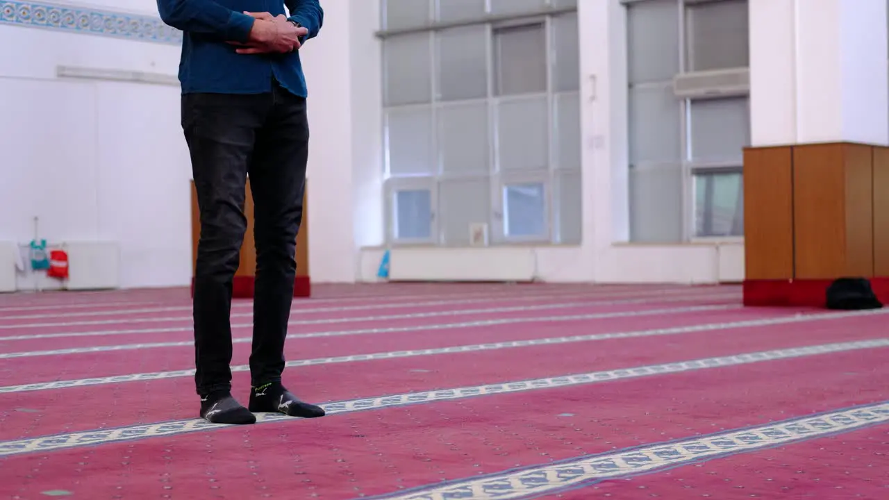 Muslim Man Praying By Placing His Forehead On The Ground