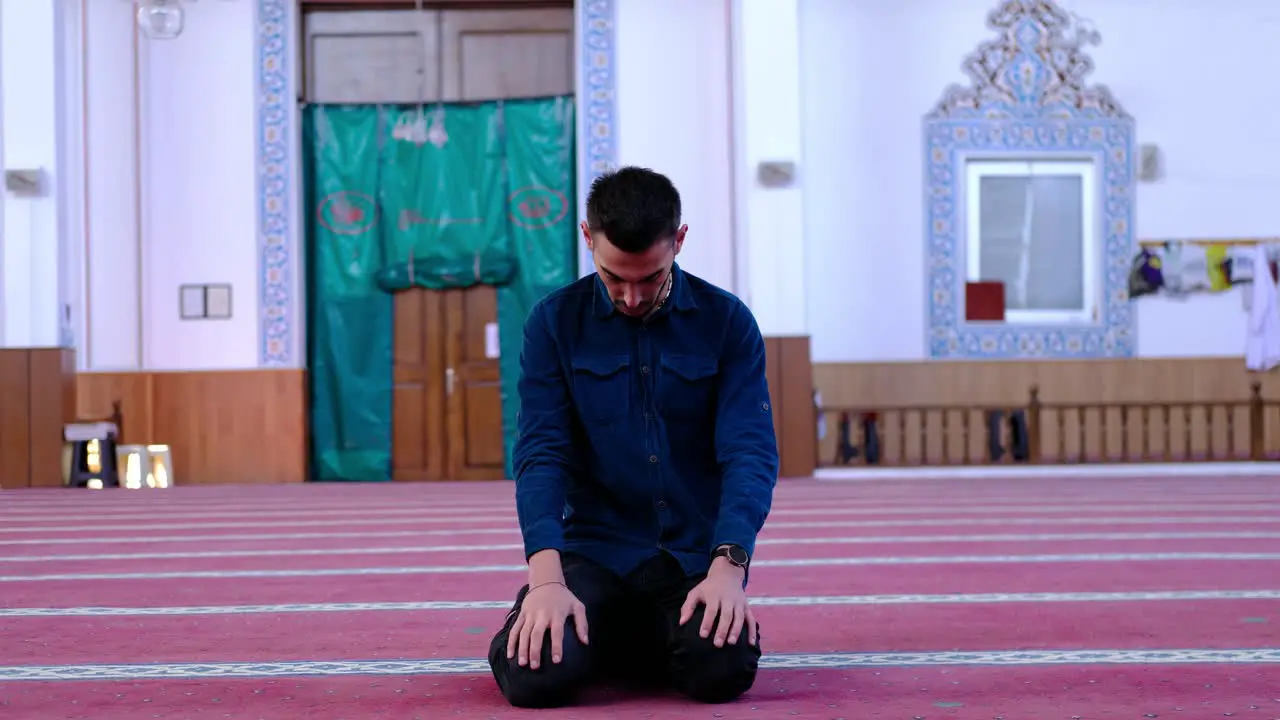 Youth Turning His Head In The Mosque 1