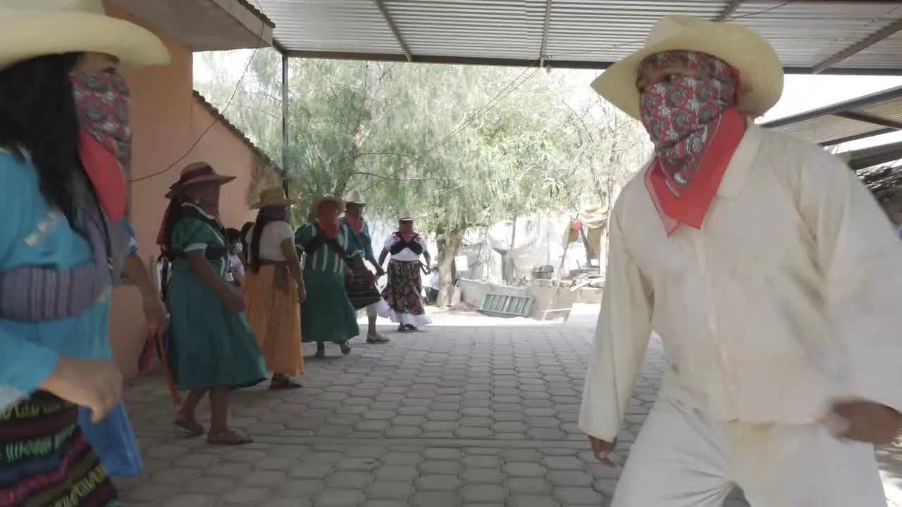 Traditional dances Mexico during the carnival Dance of the Jolos in Xayacatlan de Bravo Puebla Mexico