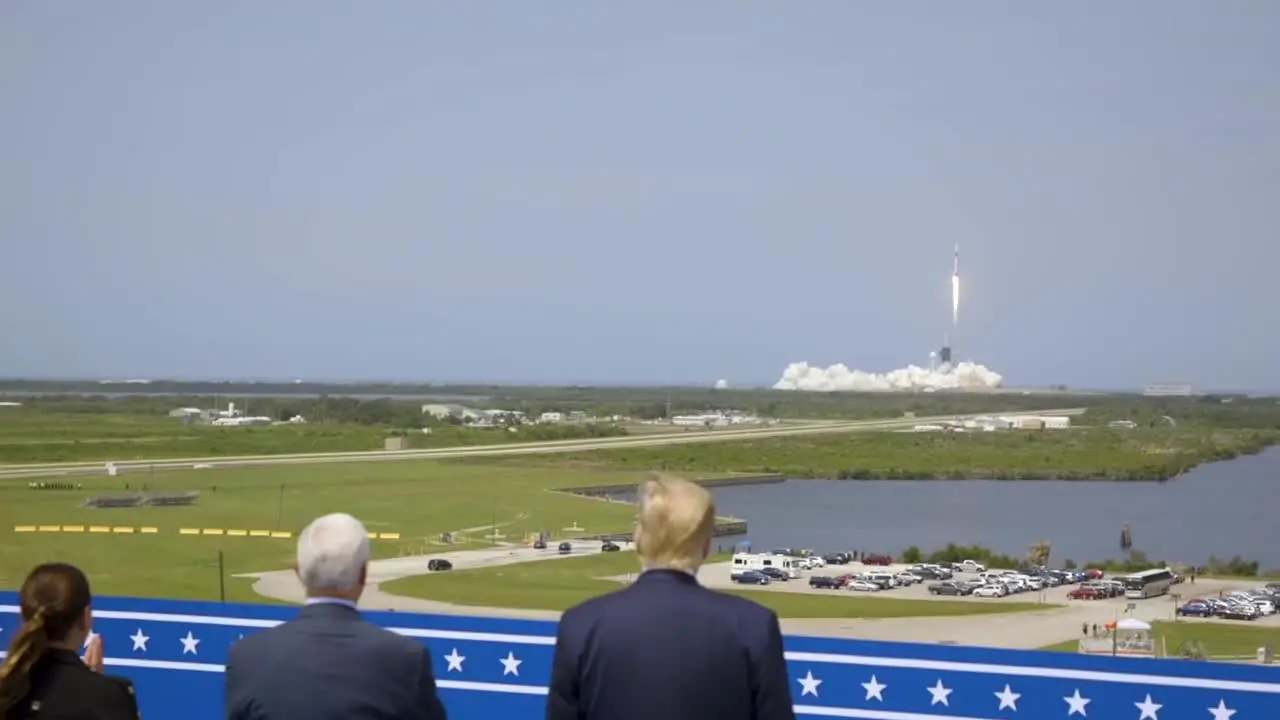 President Trump At the Kennedy Space Center And the Spacex Manned Demo 2 Mission