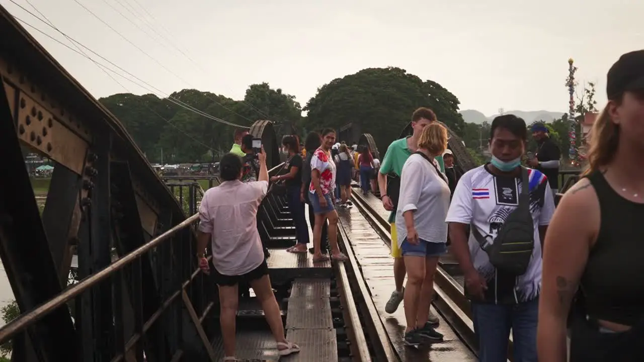 People walking at Burma or Death Railway