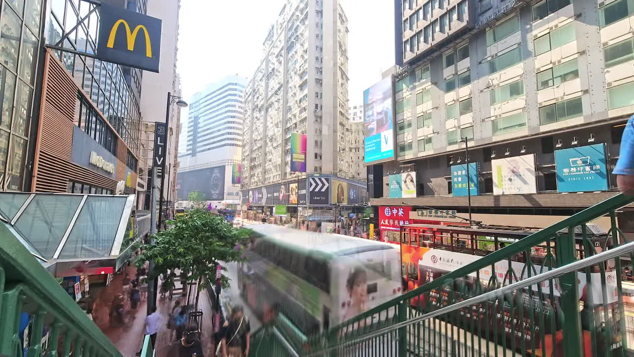 Timelapse of metropolitan Yee Wo Street in Causeway Bay Hong Kong