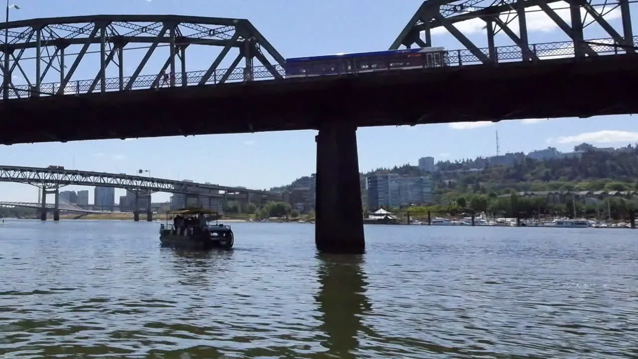 Oregon Portland Ross Island Bridge Underneath Pan