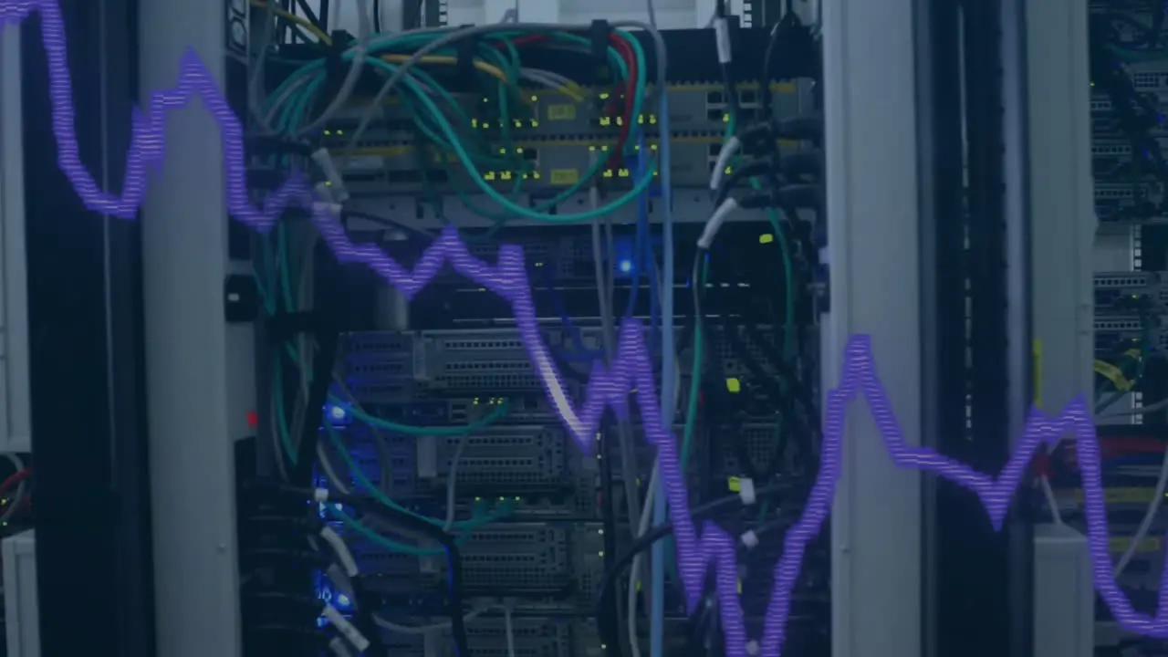 Animation of diagrams over server room