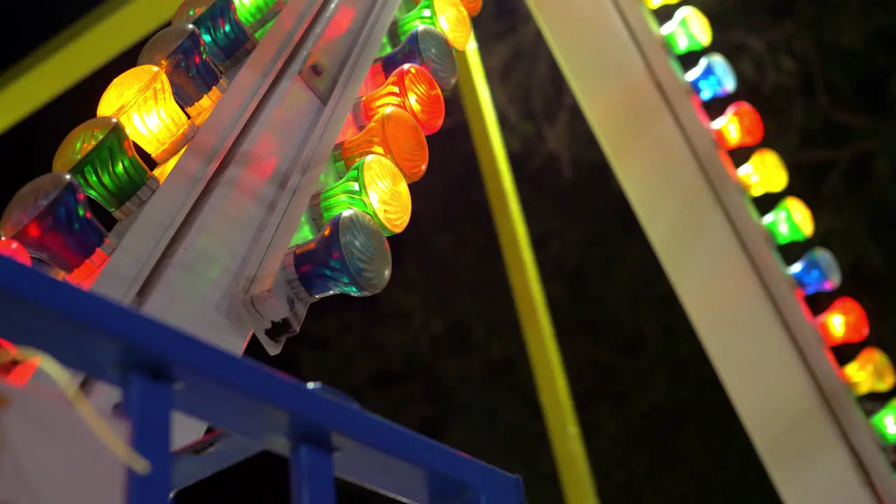 Swinging ship attraction at fun fair