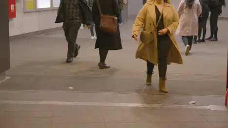 Close Up Of Entrance To London Bridge Rail Station London UK Busy With People