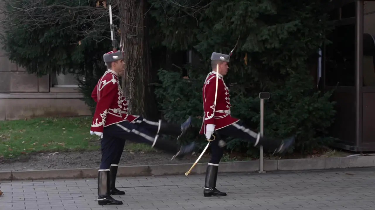 National Guards Unit of Bulgaria performing parade