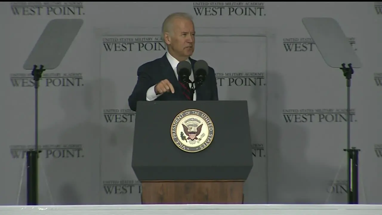 Vice President Joe Biden And Cadets At West Point Military Academy Graduation And Commencement Ceremonies 10