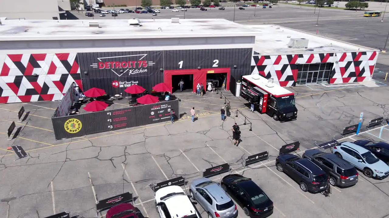 One of the greatest food trucks in USA Detroit 75 aerial view