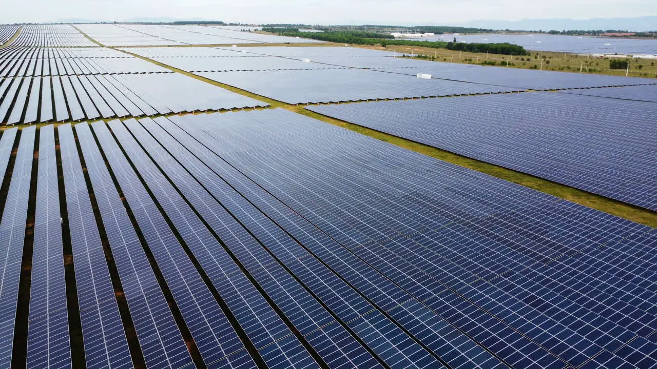 Field with newly built solar panels Binh thuan Vietnam