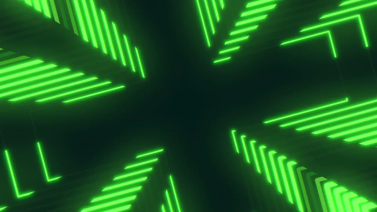 Motion neon green cross in vertigo style