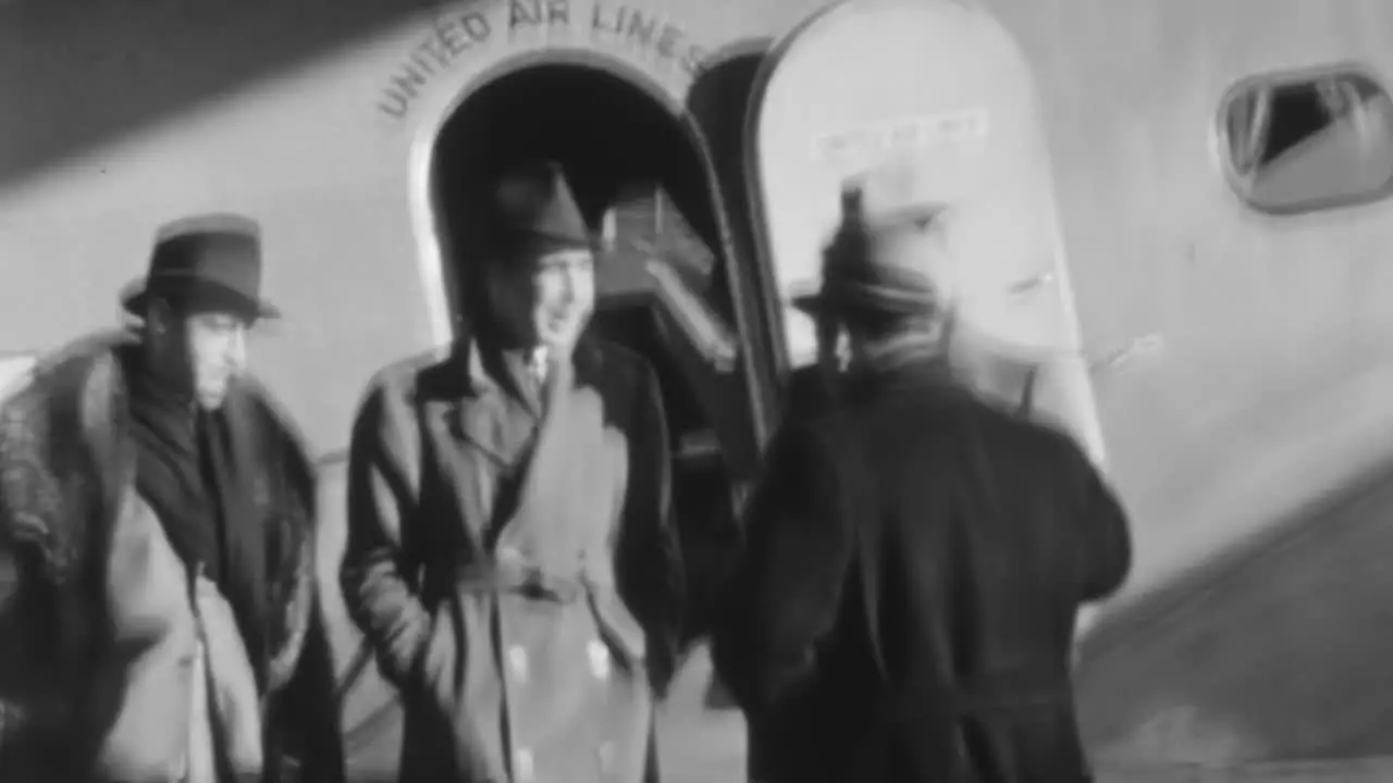 Gentlemen Pose for a Photograph of their First Airplane Trip in New York 1930s