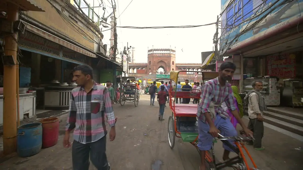 Crowds Moving Away From Jama Masjid