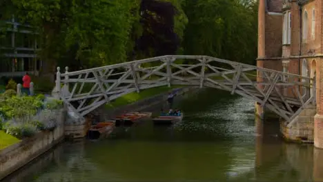 Tracking Shot of Gondola Approaching Mathematical Bridge