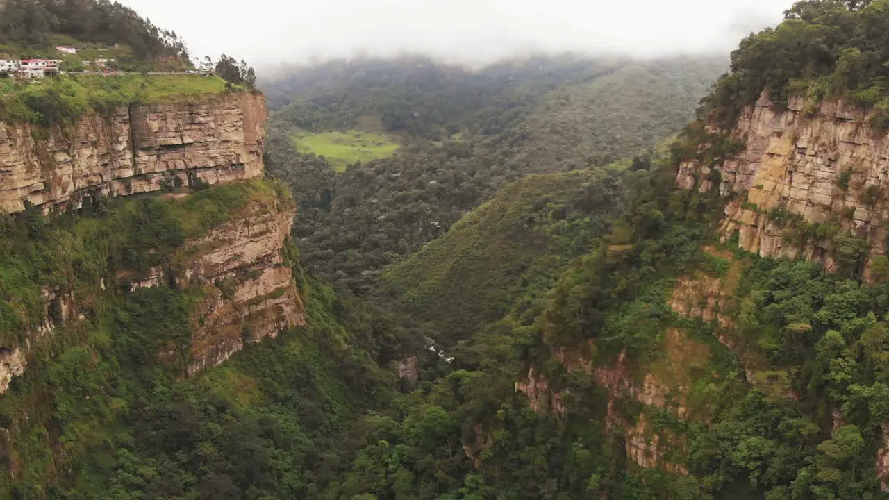 Aerial shot of rocky area in Colombia