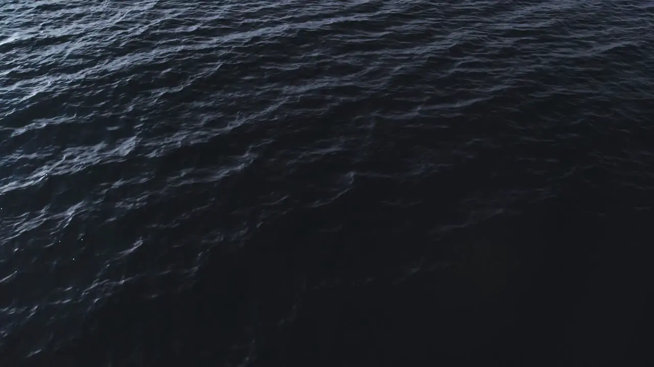 Aerial view of moving water of a Patagonian lake