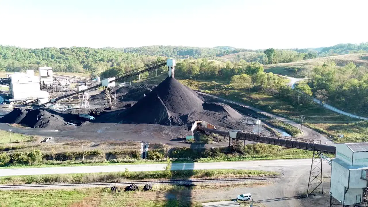 Good aerial over a coal mine in West Virginia 4