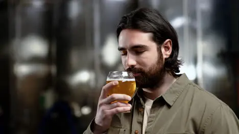 Man at beer tasting