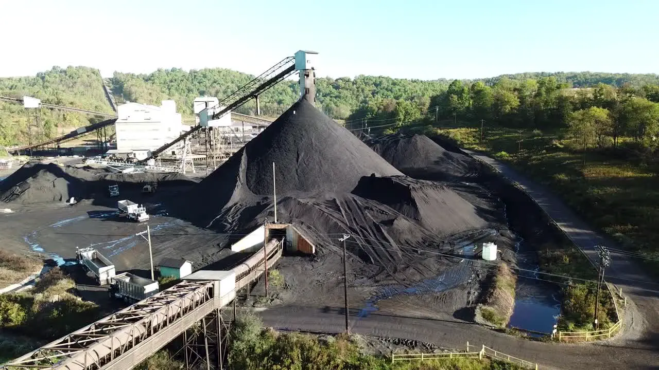 Good aerial over a coal mine in West Virginia