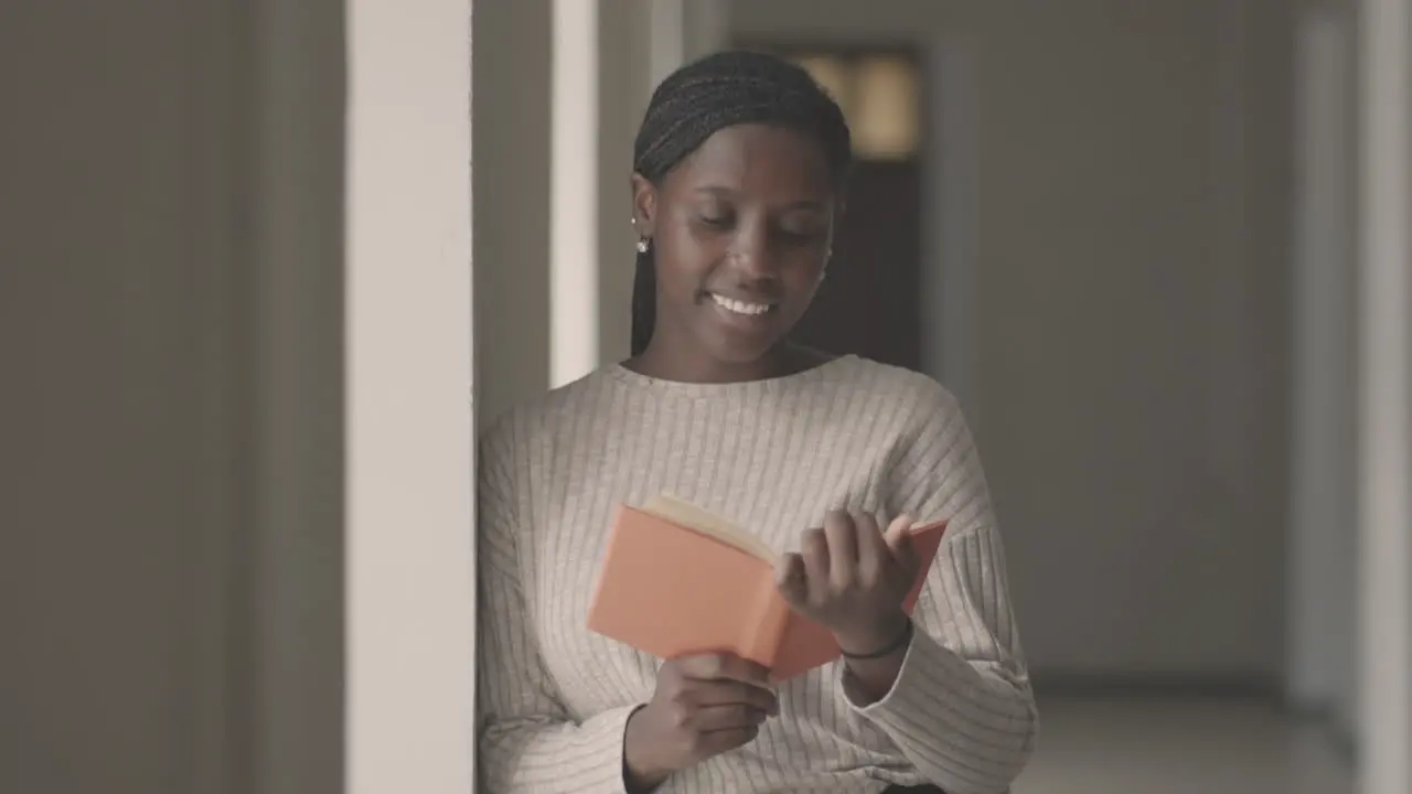 Pretty Black Woman Reading A Book