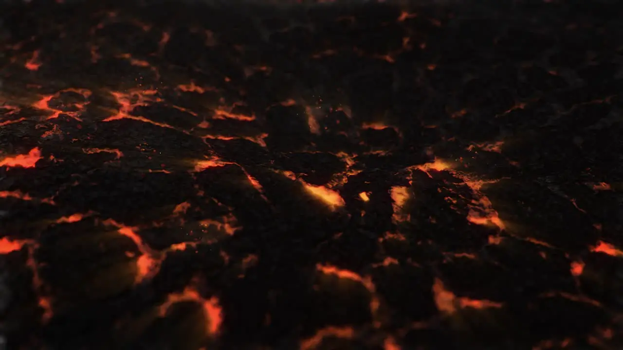 Animation Of Volcanic Lava Moving In Seamless Loop