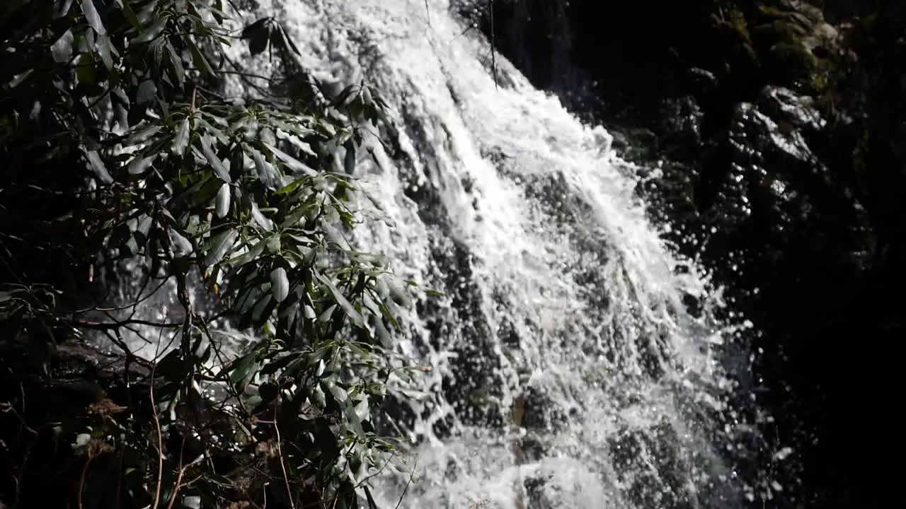 Slow motion of mountain waterfall180 frames per second