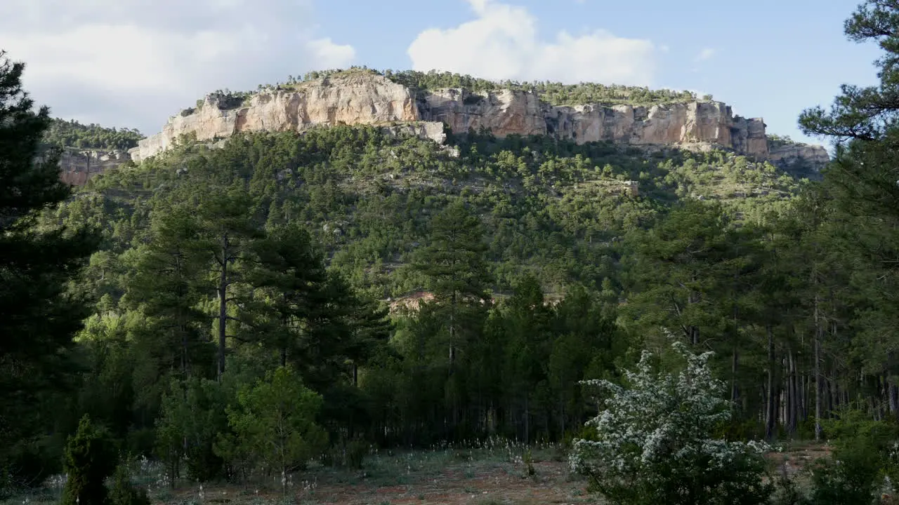 Spain Serrania De Cuenca Line Of Cliffs