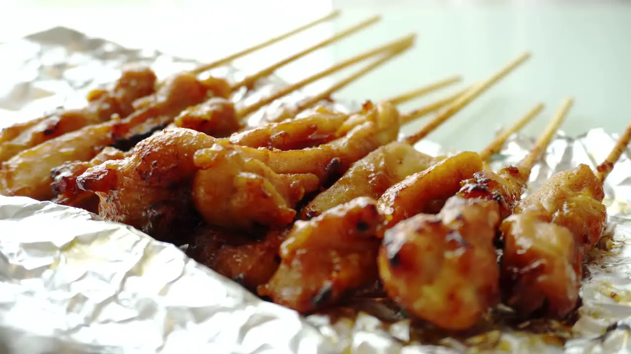 chicken satay or skewer grilled chicken