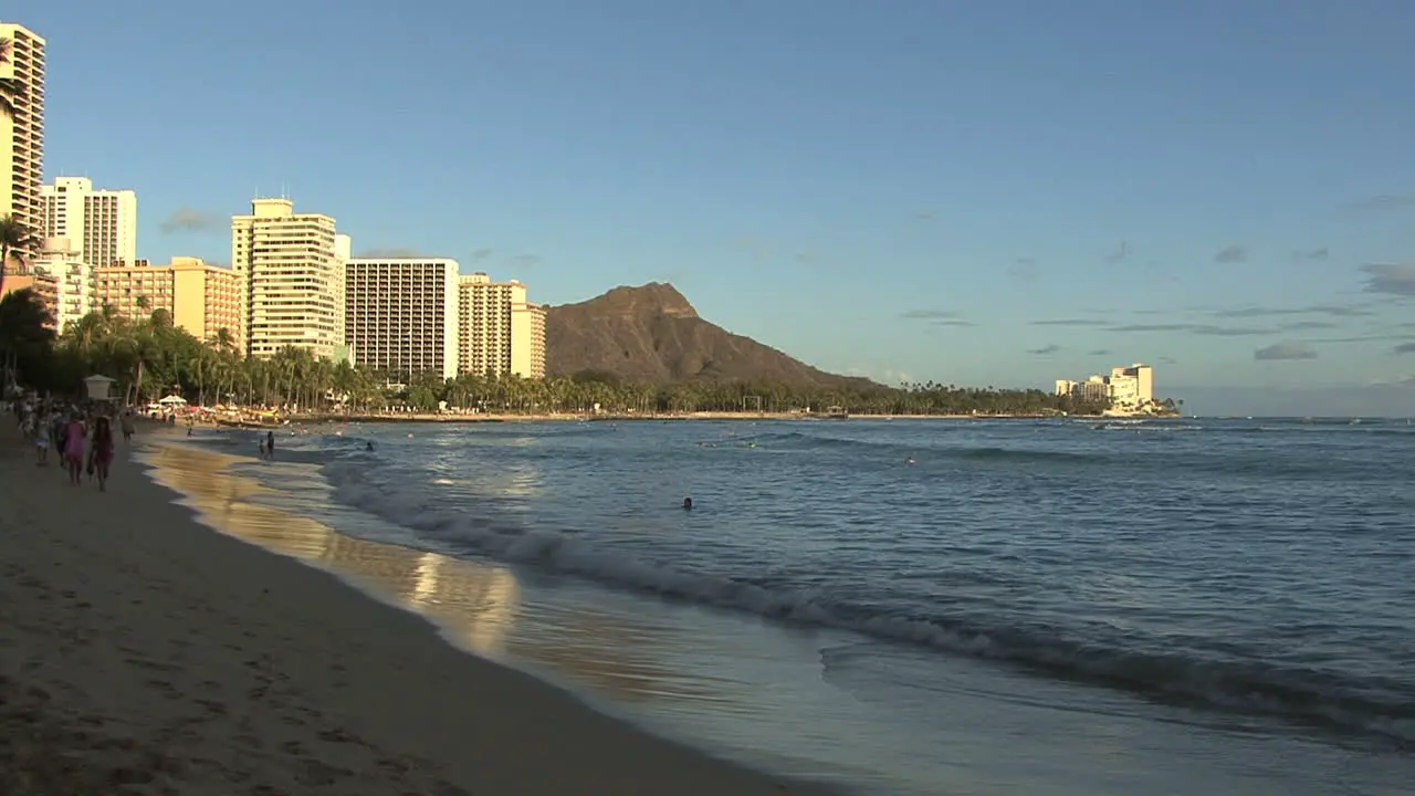 Waikiki beach with diamond head