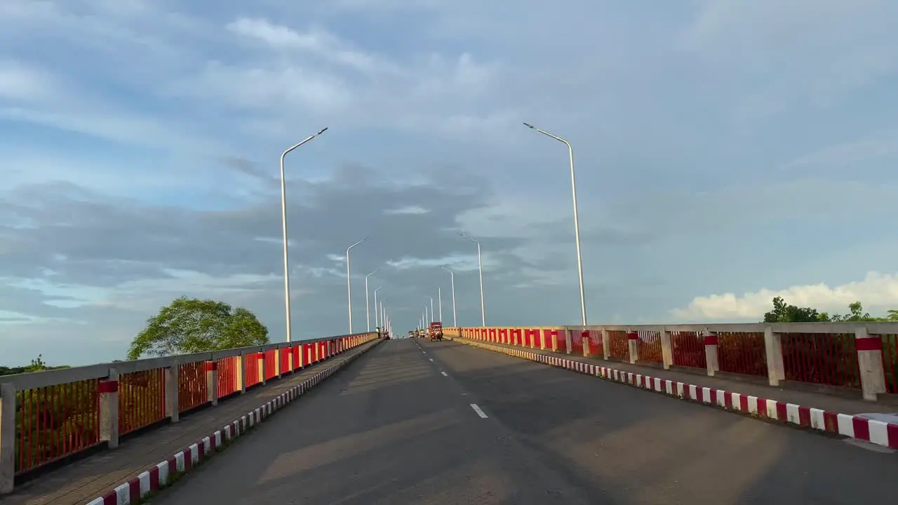 POV Driving Along Bridge Expressway In Sylhet