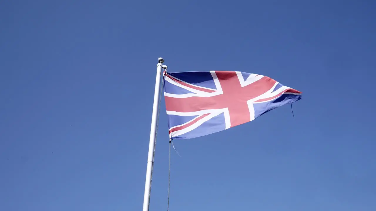 Union Jack Flying in slow motion