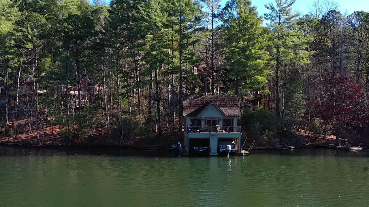 Boathouses on a Georgia river