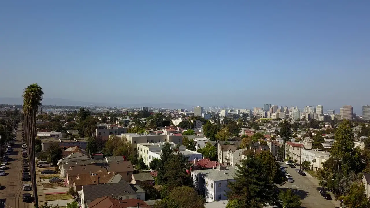 Oakland California suburb view aerial