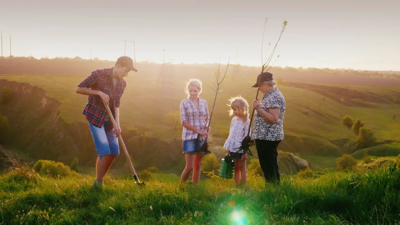 For Several Generations The Family Plants A Tree In A Picturesque Place