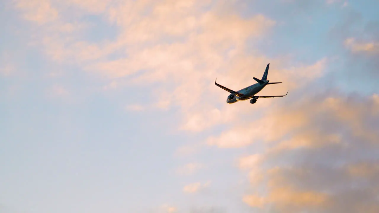 Warsaw Airport Departure LOT Plane Takes Off