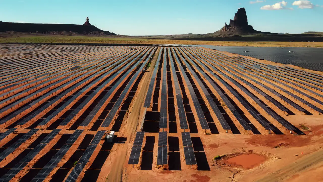 Aerial view of solar farm in Arizona