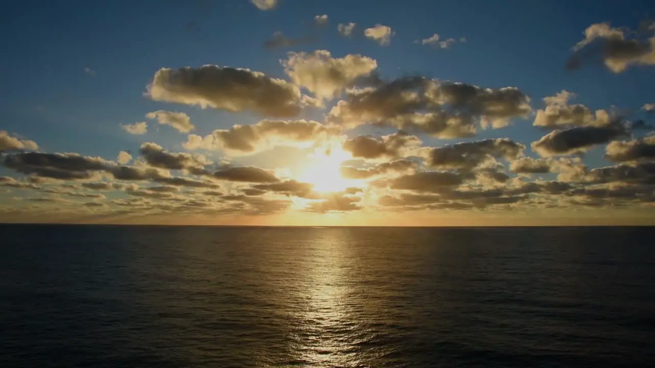 Sunset over the ocean from a Cruise Ship