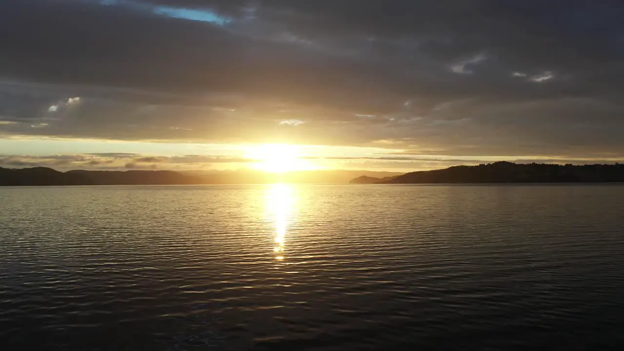 Scenic sunset in a Norwegian Fjord