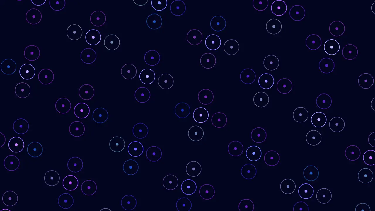 Mesmerizing symmetrical circles shades of purple and blue on a black background