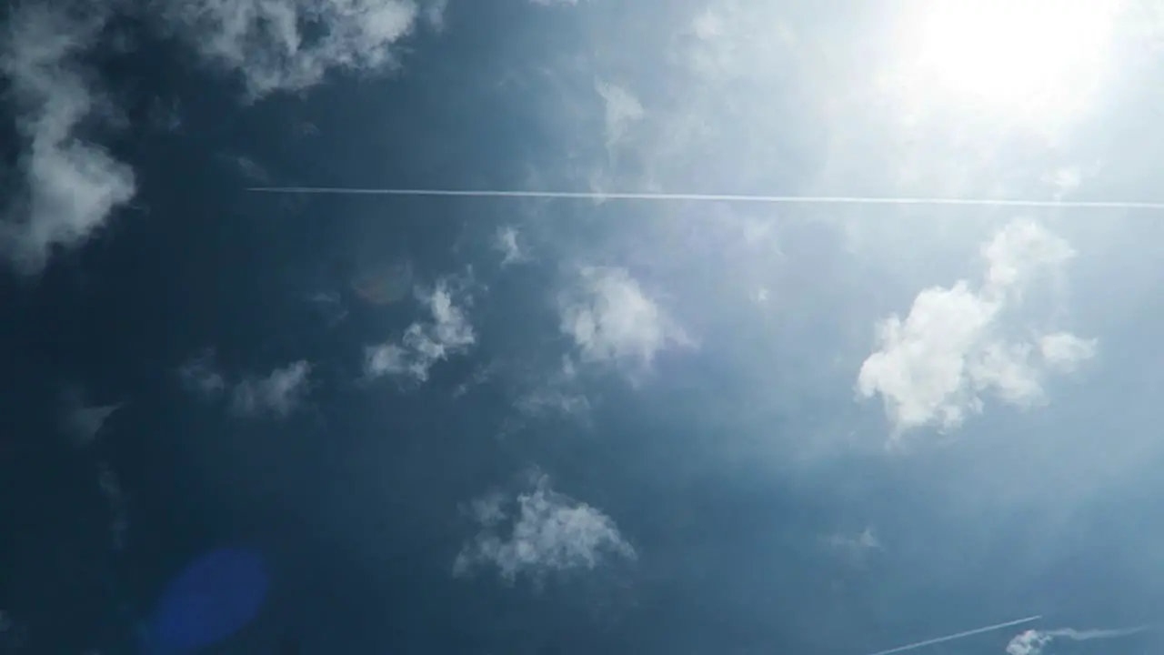 Timelapse of clouds with blue sky