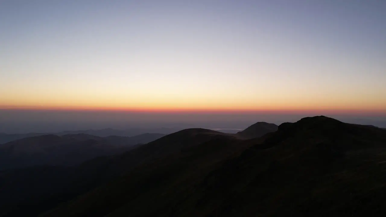 Dawn at the highest peak of serbia