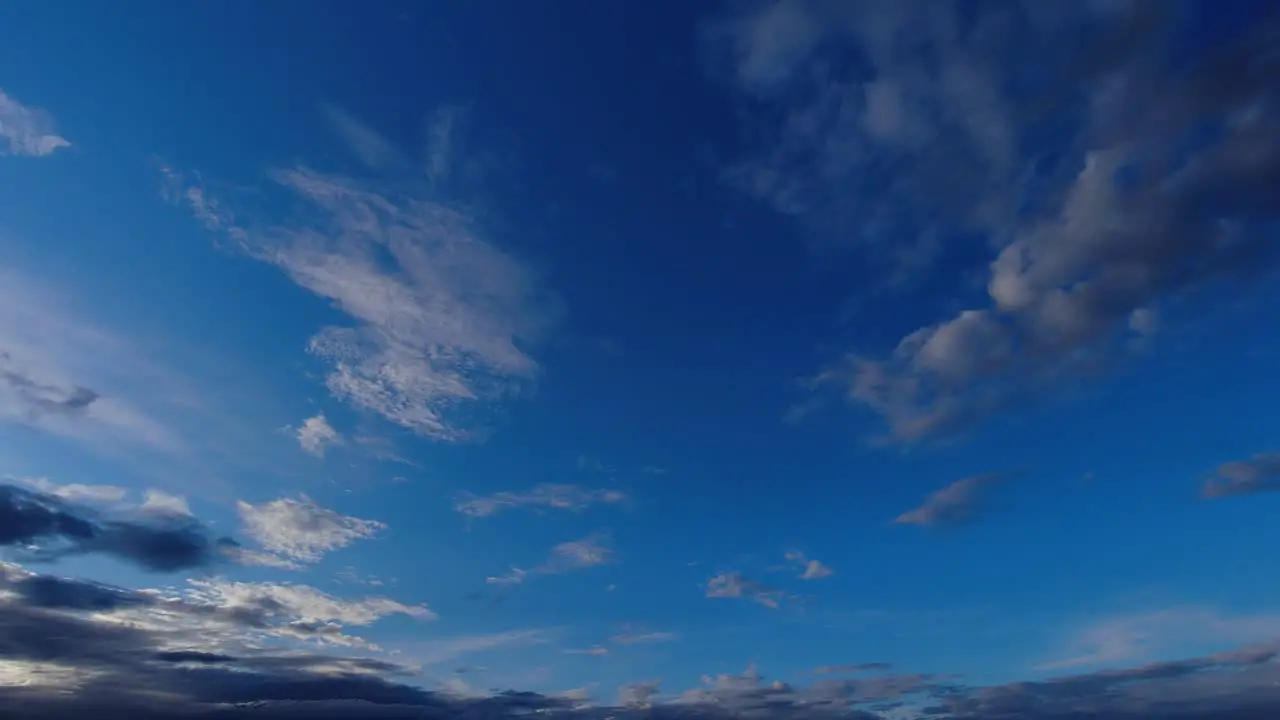 Time lapse of clouds moving in the sky from day to night