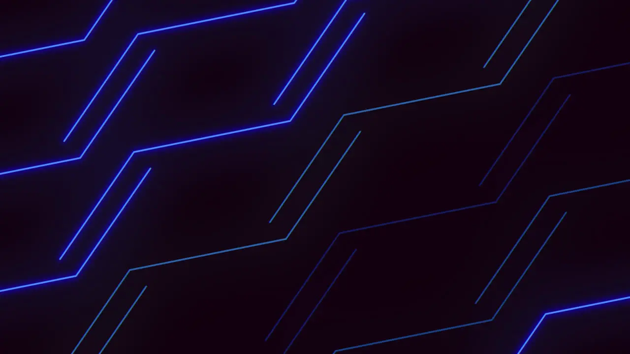 Futuristic zigzag glowing blue lines on black background