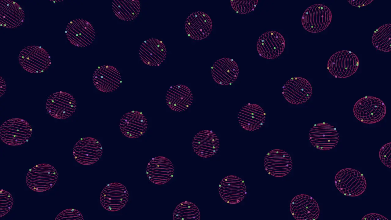 Circular pattern of colorful circles on a dark background