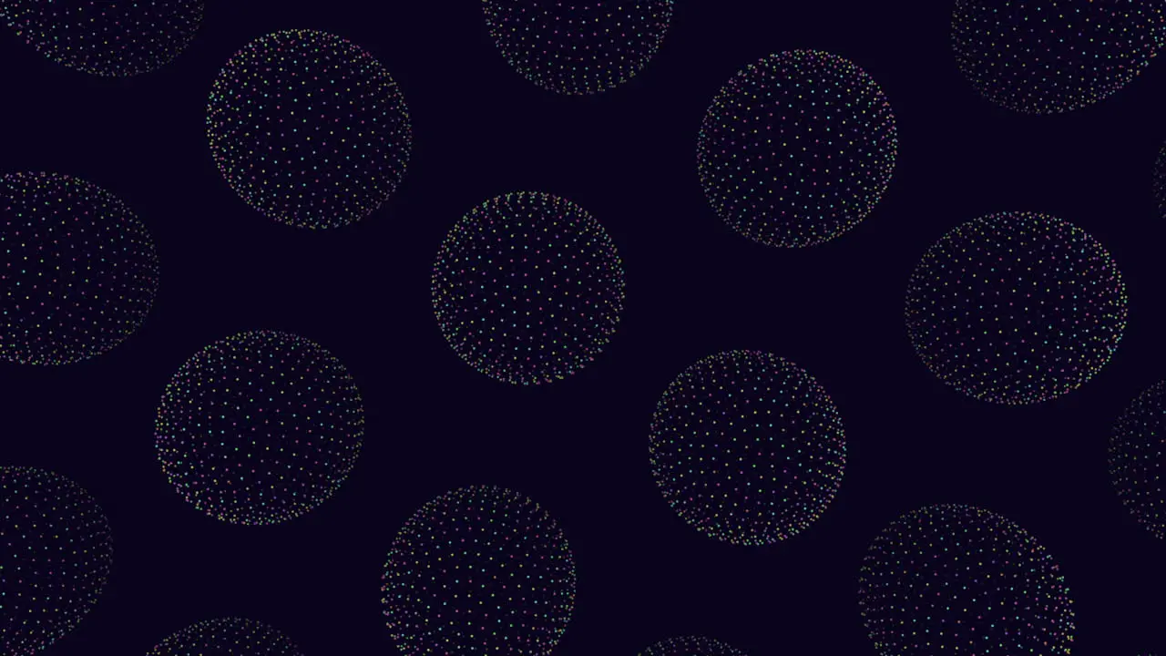 Abstract circles dynamic patterns of overlapping colors on a black background