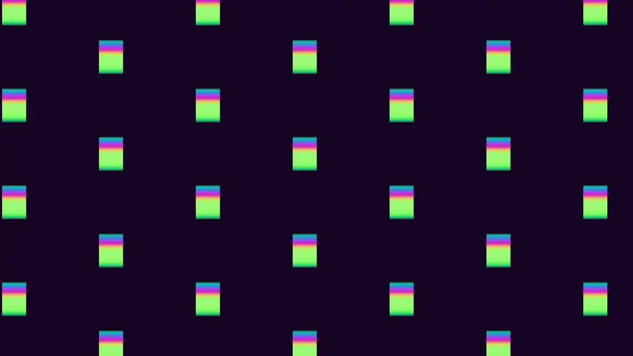 Colorful square pattern on black background